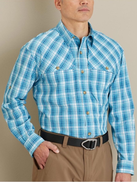 Duluth Trading Co Other - Duluth Trading Co. No Fly Zone Long Sleeve Plaid Shirt-Blue-Men Size Medium
